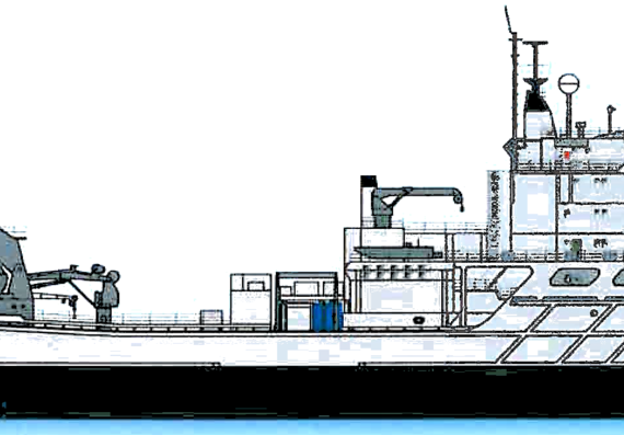 Submarine HSwMS Belos A214 [Submarine Rescue Ship] - drawings, dimensions, figures
